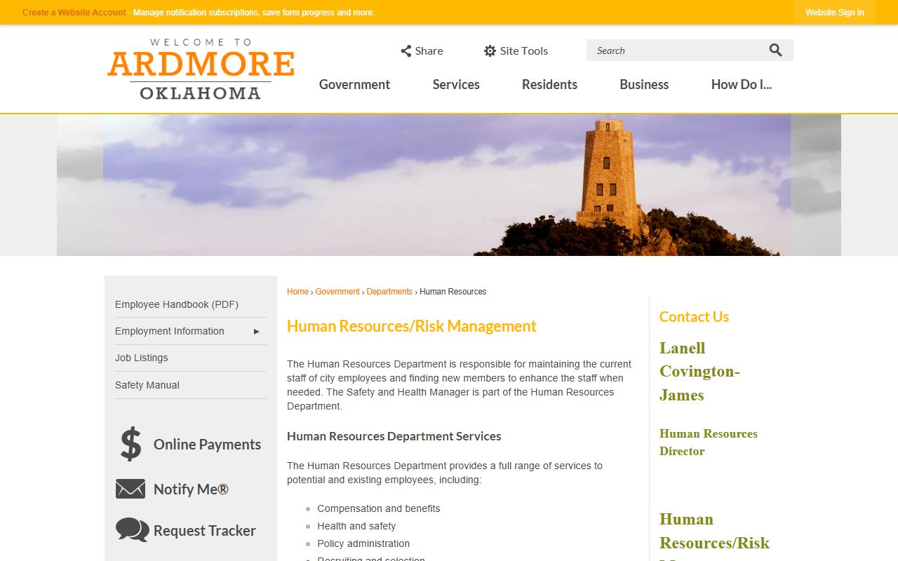 Ardmore Municipal Court information for Ardmore criminal records