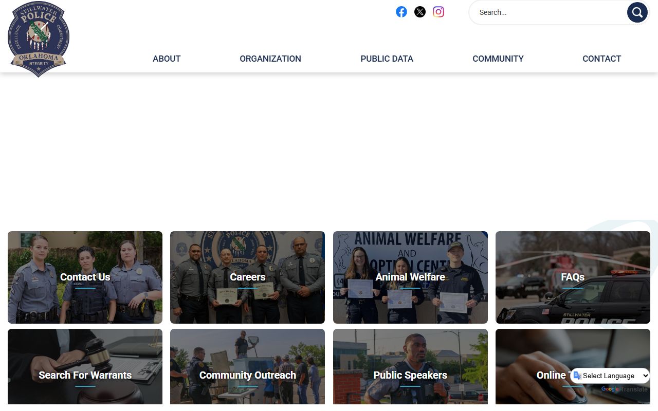 Stillwater Police Department website for Stillwater criminal records