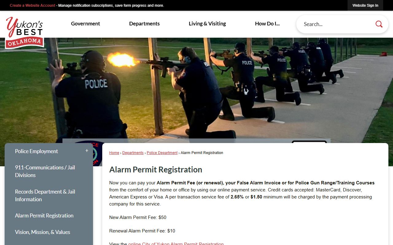 Yukon Municipal Court page for Yukon criminal records