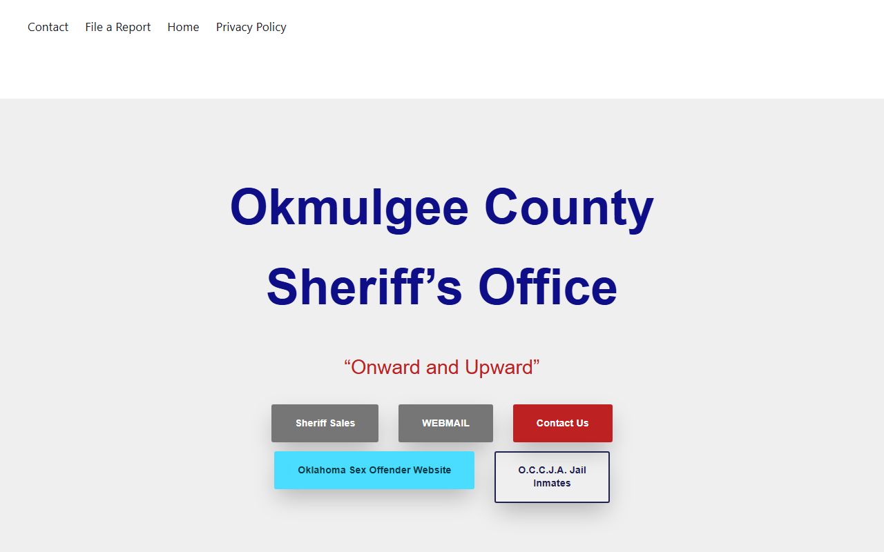 Okmulgee County Sheriff's Office for criminal records