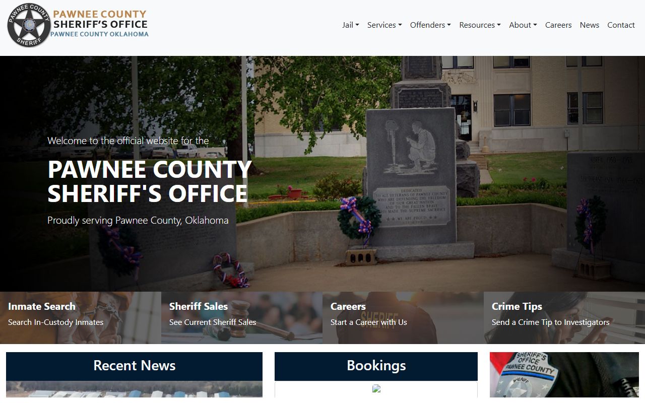 Pawnee County Sheriff's Office for criminal records