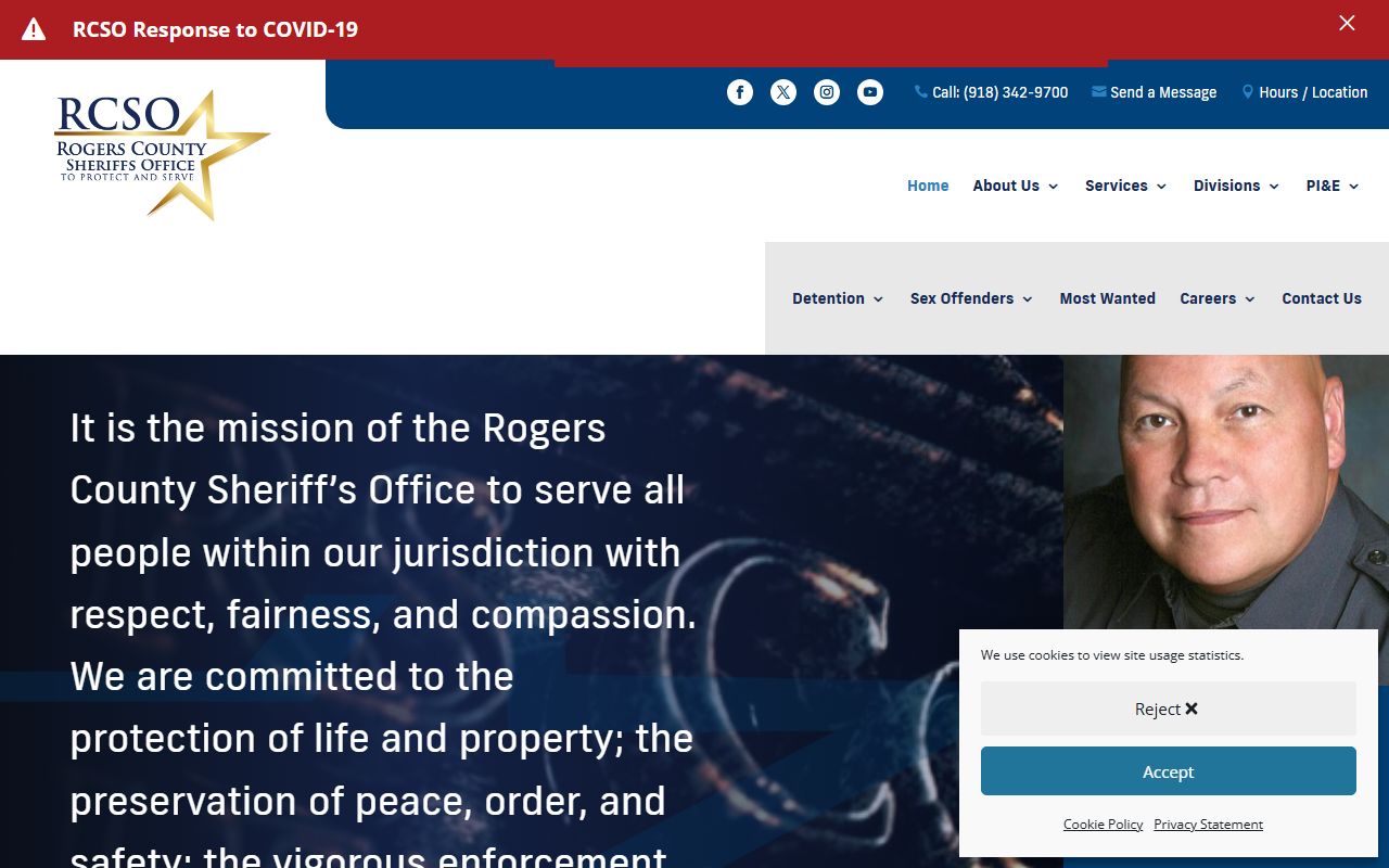 Rogers County Sheriff Office criminal records page