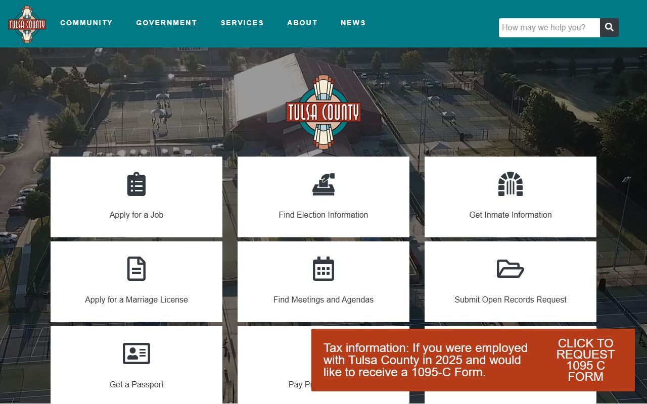 Tulsa County website for criminal records access